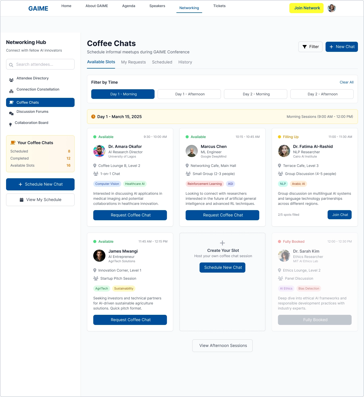 Coffee Chats screenshot